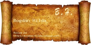 Bogdán Hilda névjegykártya